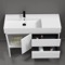 Wall Mounted Bathroom Vanity, Modern, 48